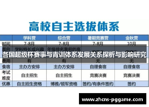 各国超级杯赛事与青训体系发展关系探析与影响研究